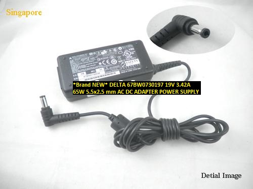 *Brand NEW* DELTA 67BW0730197 19V 3.42A 65W 5.5x2.5 mm AC DC ADAPTER POWER SUPPLY